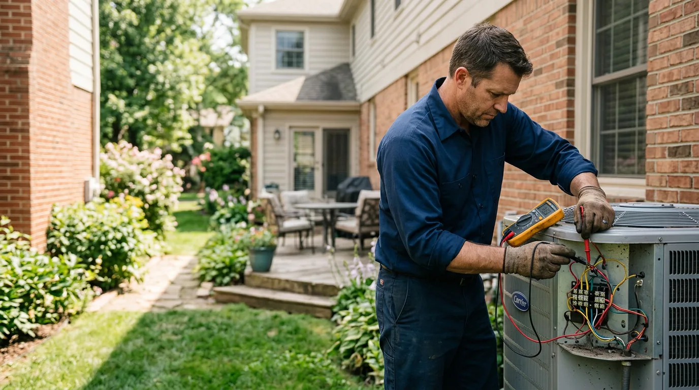 HVAC technician working near Downey, CA